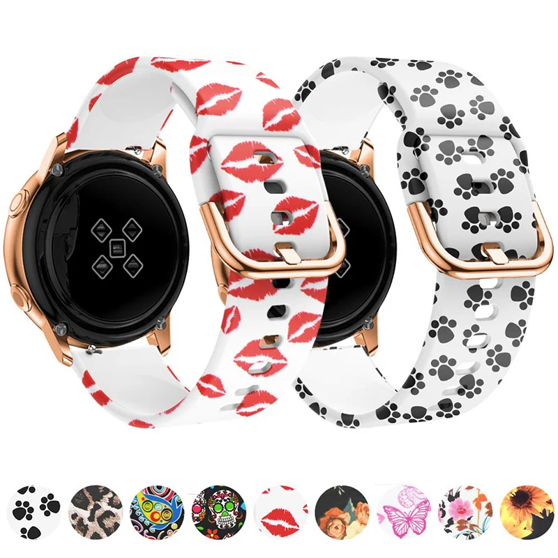 Women Printed Band for Samsung Galaxy Watch 5 pro/4/Classic/Gear S3 Sport 22mm/20mm Bracelet for amazfit GTR-GTS-4-3-2e strap