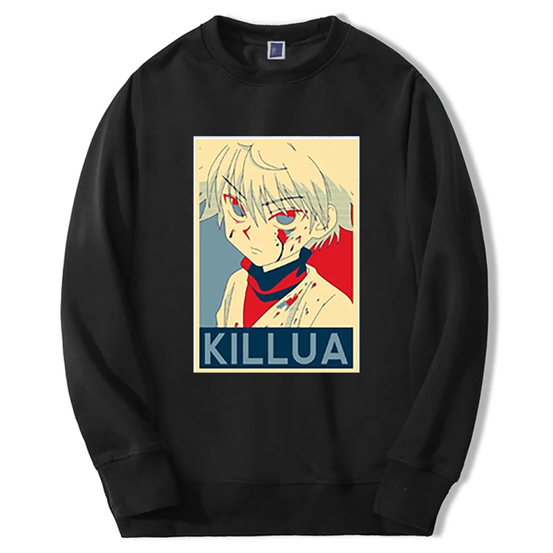

Толстовка Мужская/женская с рисунком аниме Killua Zoldyck, модная свободная уличная одежда с принтом в стиле Харадзюку, Крутая толстовка