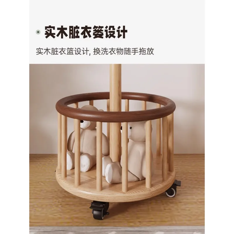 Детская деревянная корзина для белья многофункциональная простая креативная