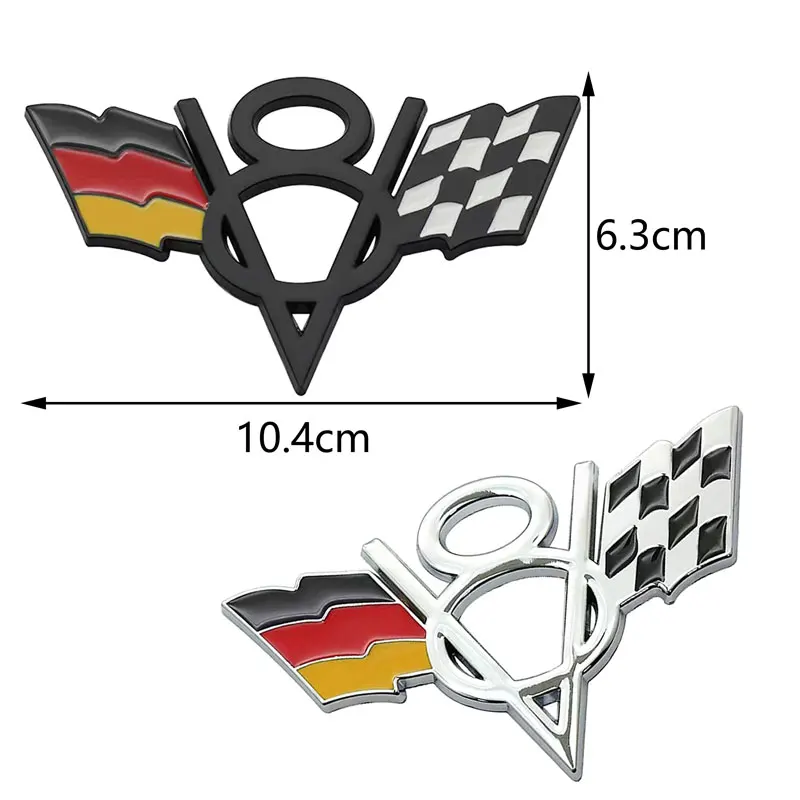 V8 Creative Logo 3D Metal Car Sticker Tailgate For Chevrolet Dodge Charge Durango Jeep Grand Cherokee Wagoneer Gladiator |