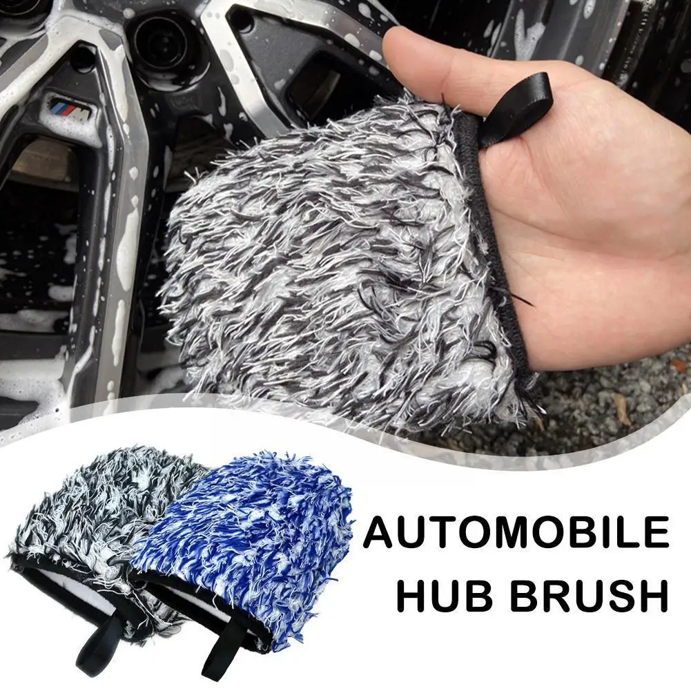 

Lucullan Two-sided Microfiber Wheel Detailer Wash Glove Detailing Long 1/2pcs Accessories Hair Super Car Pocket Mitt Soft C O6M7