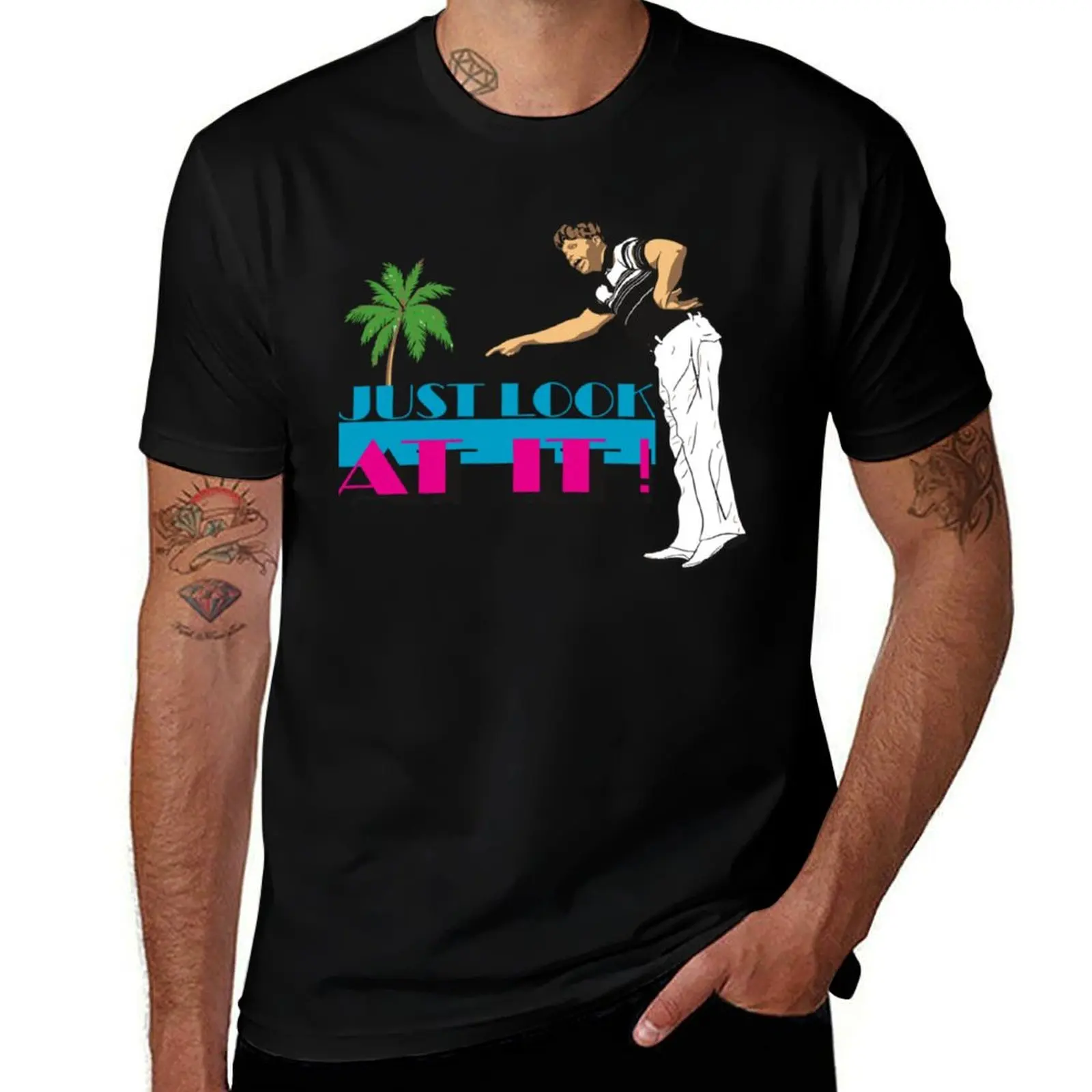 Фото Ed Bassmaster Merch Edbassmaster Just Look At It футболка Роскошные мужские баскетбольные футболки с рисунком кавайная одежда мужские футболки с рисунком №1