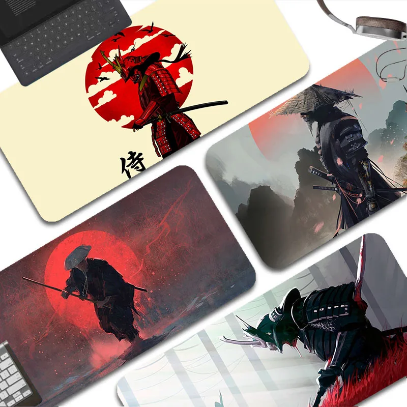 

Japan Samurai Large XXL Table Mat Student Mousepad Gamer Computer Keyboard Pad Games Pad Deskpad Home Decor