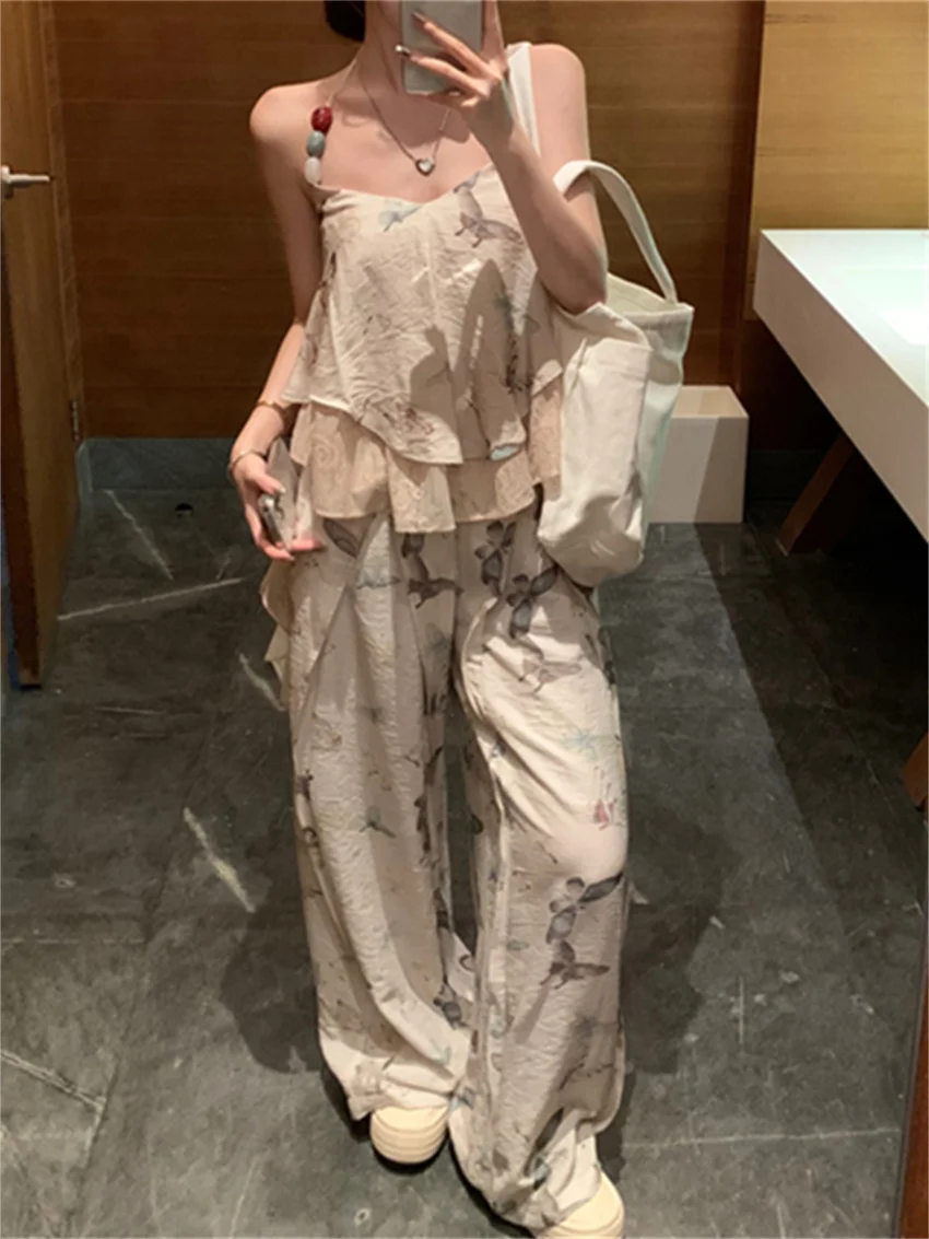 Женский летний костюм для отпуска PLAMTEE шикарные топы с цветочным принтом и