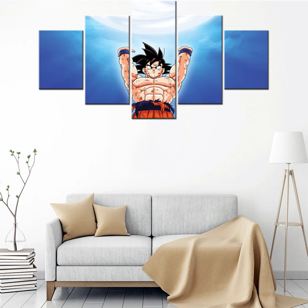 Заказ 5 шт. японское аниме драгбол воин Гоку HD печатная картина Canva мультфильм для