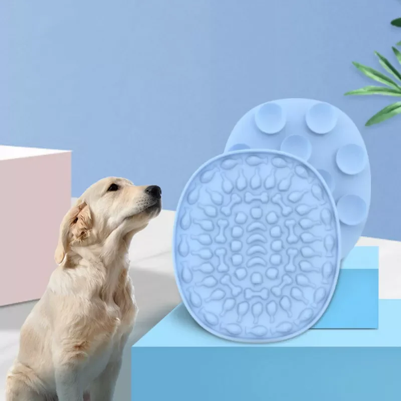 

Silicone Dog Lick Mat Training Plate Dog Pet Slow Food Plate Dog Bathing Distraction Slow Food Bowl Sucker Lick Pad Pet Supplies