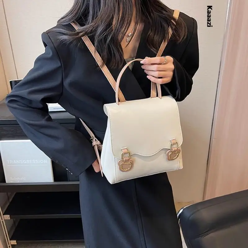 

Винтажный универсальный маленький рюкзак на плечо, женские кожаные кошельки и сумочки, Роскошный дизайнерский новый тренд 2023, однотонный