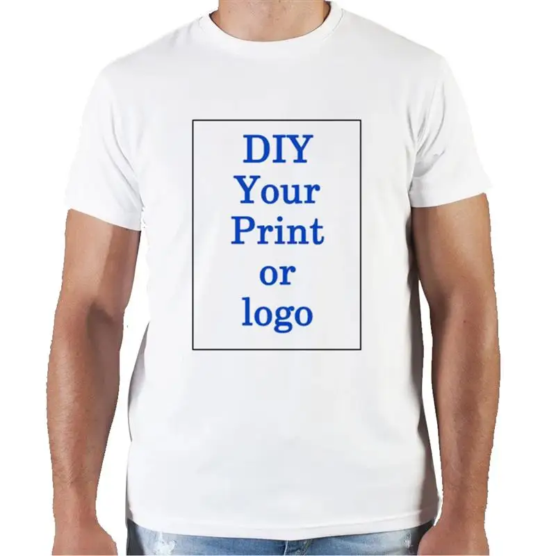 

Unisex Print Customized Printed Fashion T Shirt Harajuku Men Top DIY Your Like Photo or Logo White T-shirt Fashion Custom Top