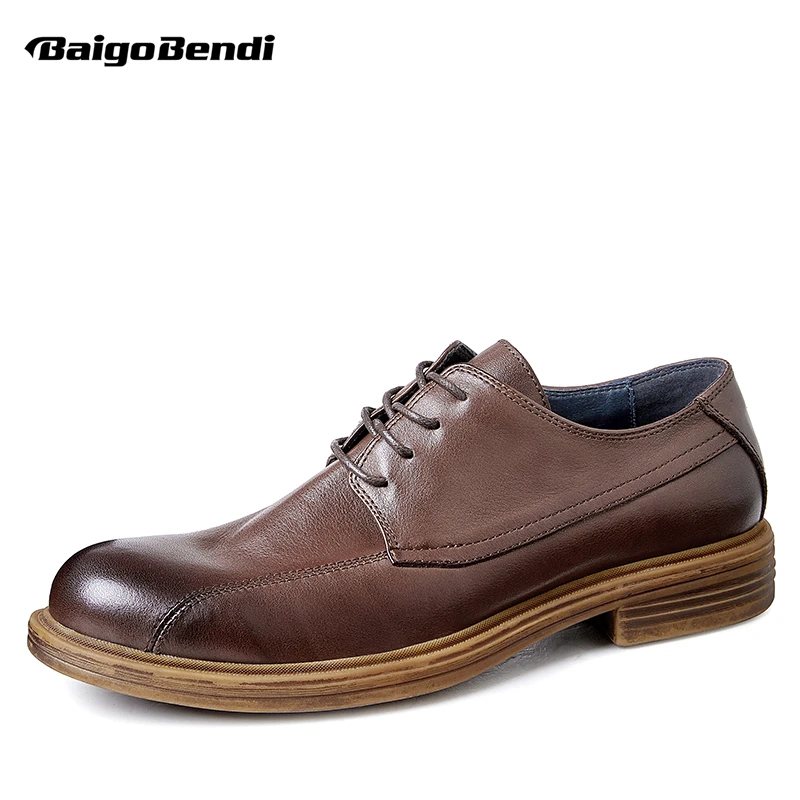 

Recommend Mature Men High-end Full Grain Leather Lace-up Oxfords Businessman Elegant Office Formal Dress Shoes Soft