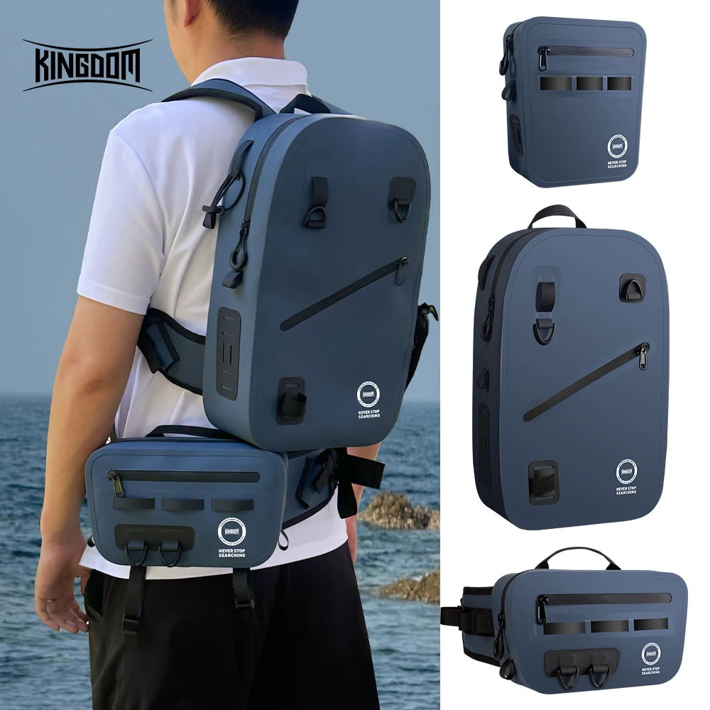 Фото Водонепроницаемые сумки-чехлы Kingdom Fishing Tackle для плеча, талии и ноги, IPX8, из ТПУ, многофункциональные, большой емкости, для хранения аксессуаров №1