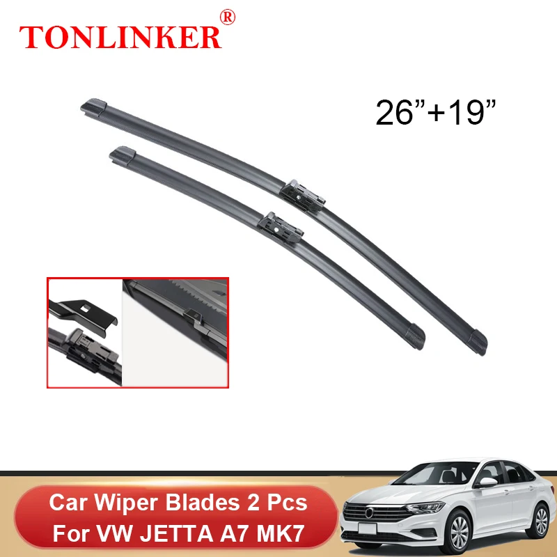

TONLINKER Car Wiper Blades For Volkswagen VW Jetta A7 7 MK7 2020-2022 Car Accessories Front Windscreen Wiper Blade Brushes Goods