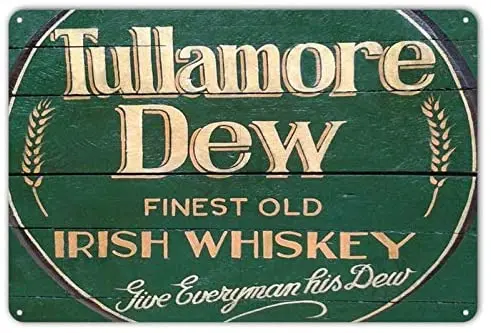 

Талламор роса ирландский логотип ВИСКИ Ретро Декор стены Бар человек пещера металлический жестяной знак 8x12 дюймов