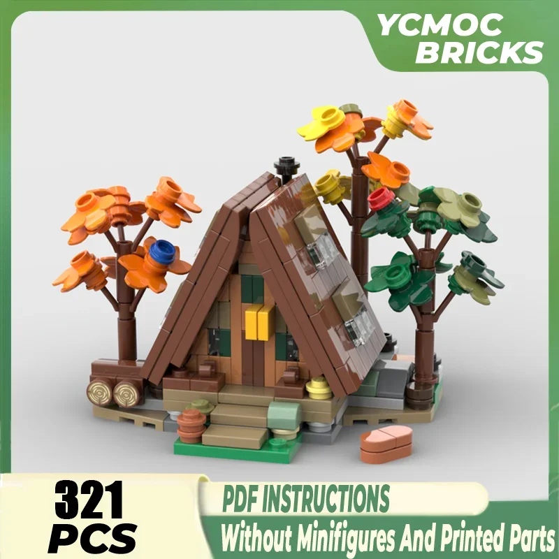 Строительные блоки YcMoc Mini 21338 модель кабины A-Frame технология уличного просмотра