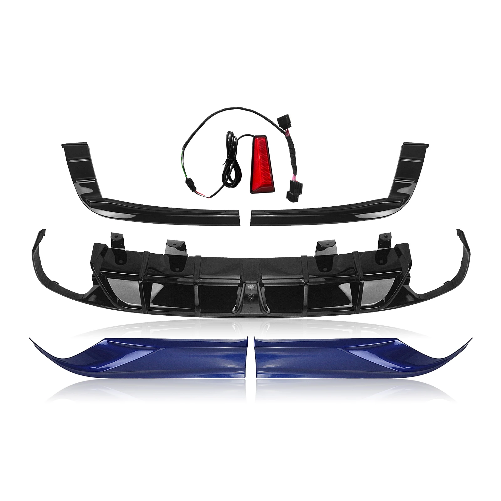 

YOFER комплект кузова автомобиля для Honda Accord 2018-2022, боковая угловая крышка, задний бампер, диффузор, спойлер, Canard лампа