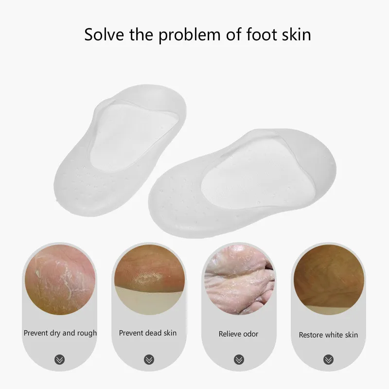 1 Pair Delicate Silicone Moisturizing Gel Heel Socks Like Cracked Foot Skin Care Protector Feet Massager Women Silicon |