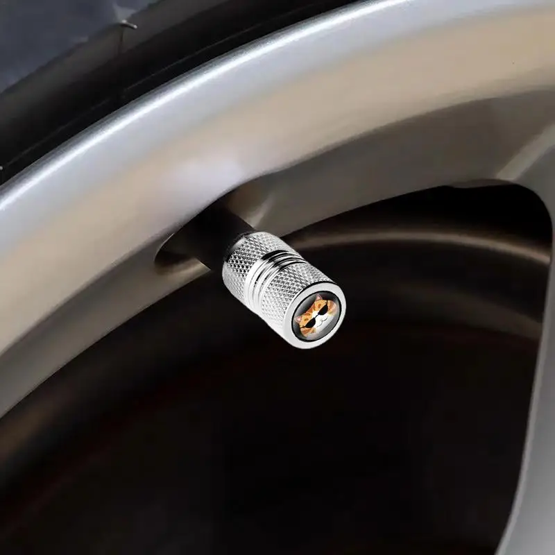 Милые колпачки воздушного клапана для автомобильных шин 4 шт. кошек воздушных