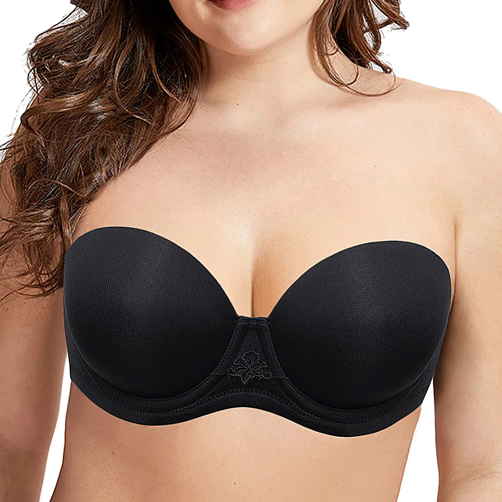 Bra Push Up Strapless Invisible Solid Silicone Bras Wedding Bralette Women Removable Anti-slip Straps Halter Plus Size
