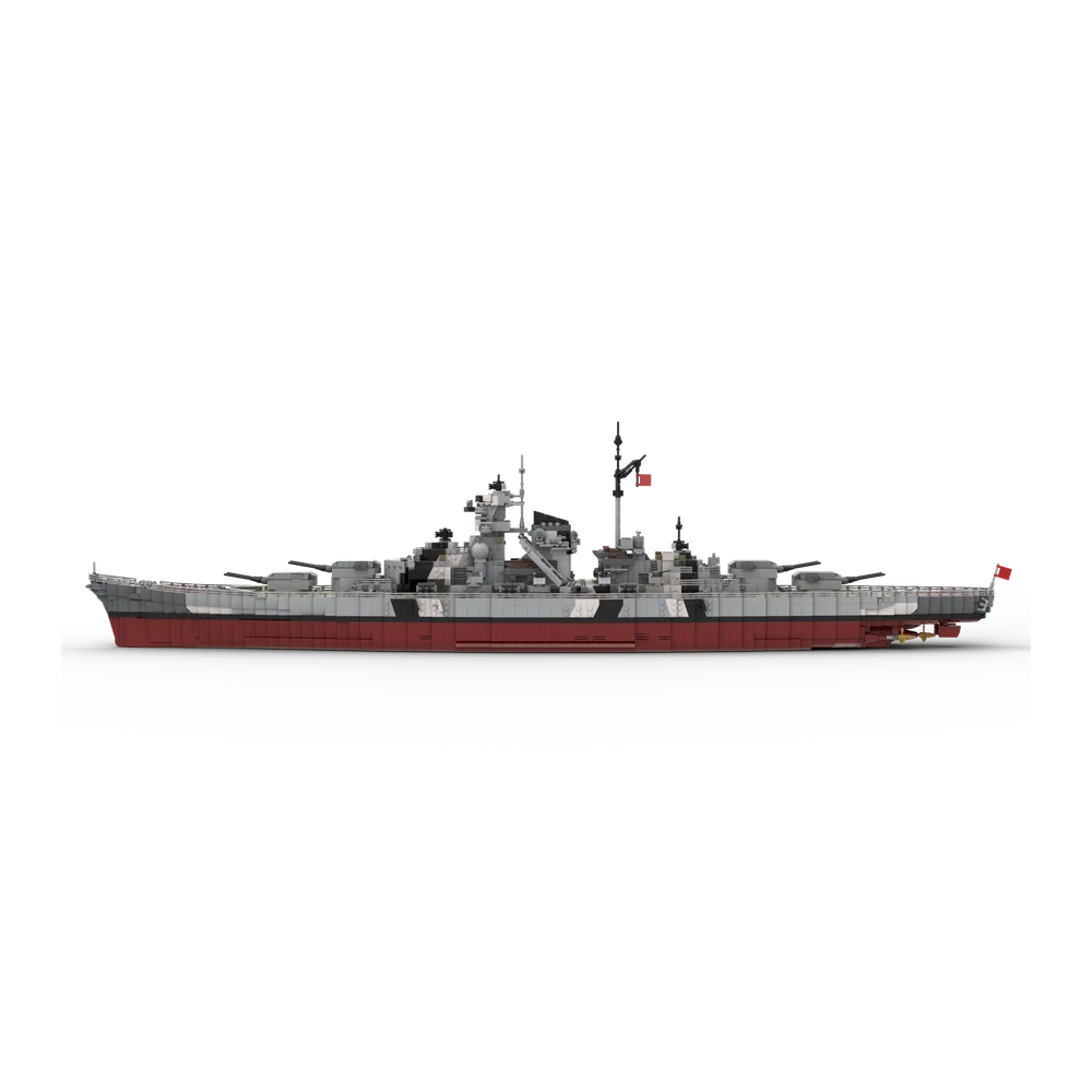 7164 шт. немецкий Бисмарк Большой боевой корабль строительные блоки сделай сам