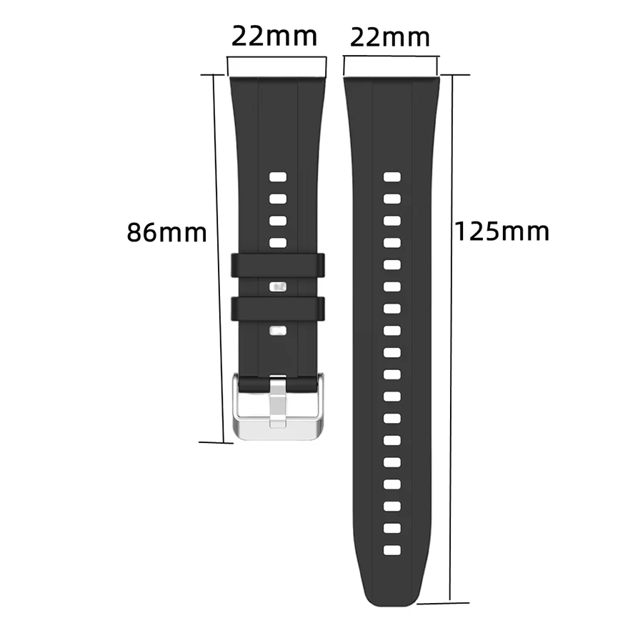 Фото Силиконовый ремешок 22 мм 18 мм для Huawei Watch GT4 5 6 41 мм 46 мм Спортивный ремешок для Huawei Watch GT4 GT5 GT6 41 мм/46 мм Браслет Ремешок для часов №5