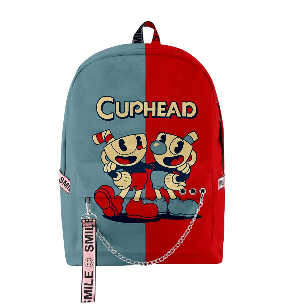 

Hip Hop Novelty School Bags Boys Girls The Cuphead Show 3D Print Oxford Waterproof Notebook multifunction Shoulder Backpacks
