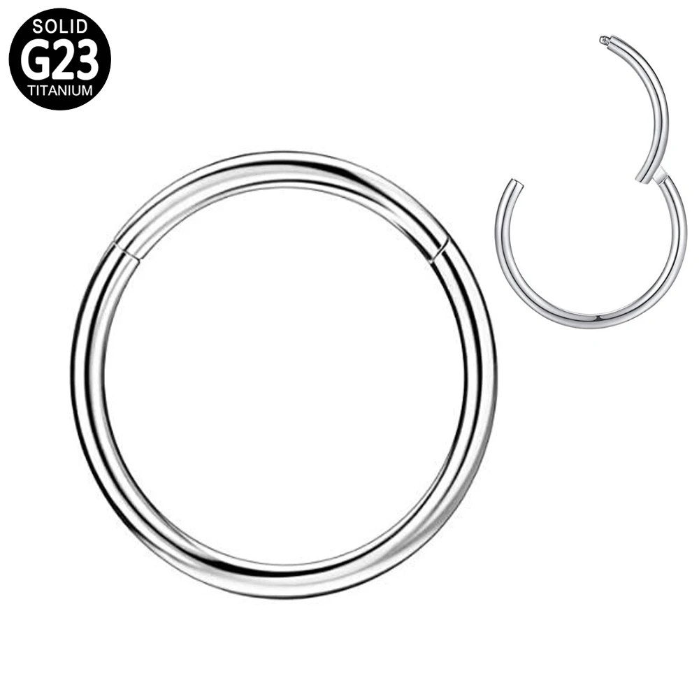 

Nose Rings G23 Titanium Hinged Segment Lip Eyebrow Nipple Clicker Ear Septum Helix Tragus Captive Earrings Piercing Body Jewelry