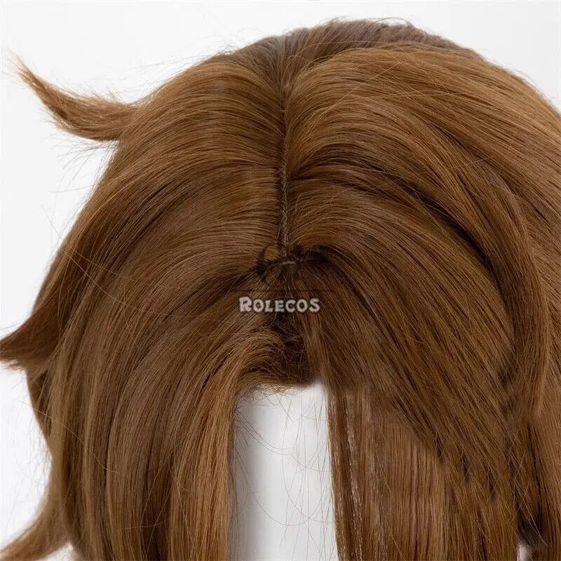 Парики для косплея Honkai Star Rail Gallagher длина 35 см прямые коричневые синтетические