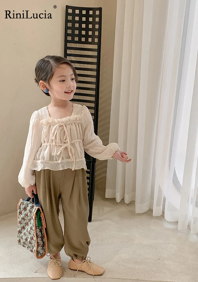 

Criscky Toddler Kids Girls' Summer Clothes Outfit Sets Baby Pleated Tops Wide Leg Pants Suits for Girls Child Clothing Sets