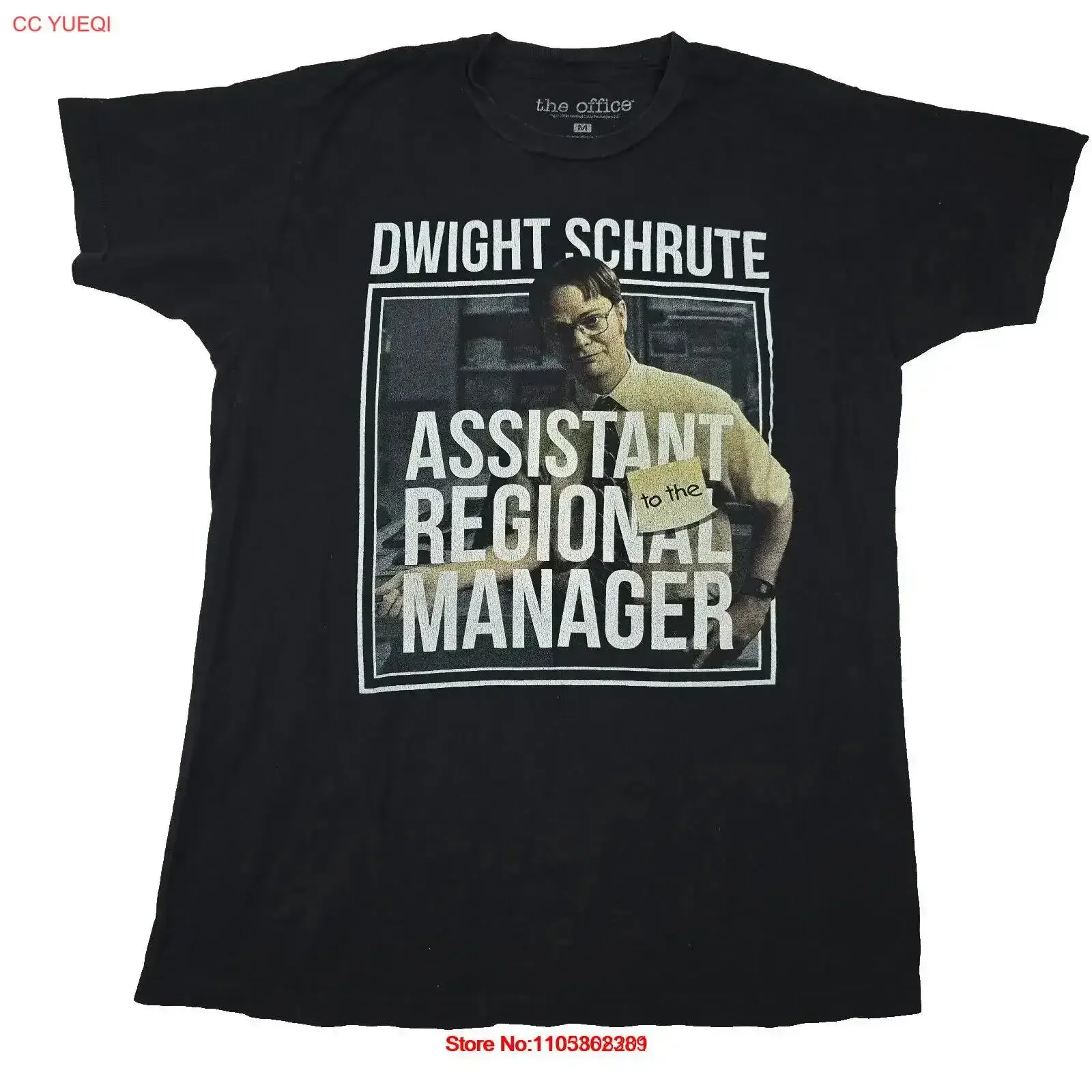 Фото Футболка Dwight Shrute Assistant To The Regional Manager Office, размер Medium, винтажная, с эффектом потертости, мягкая, дышащая, винтажная. №1