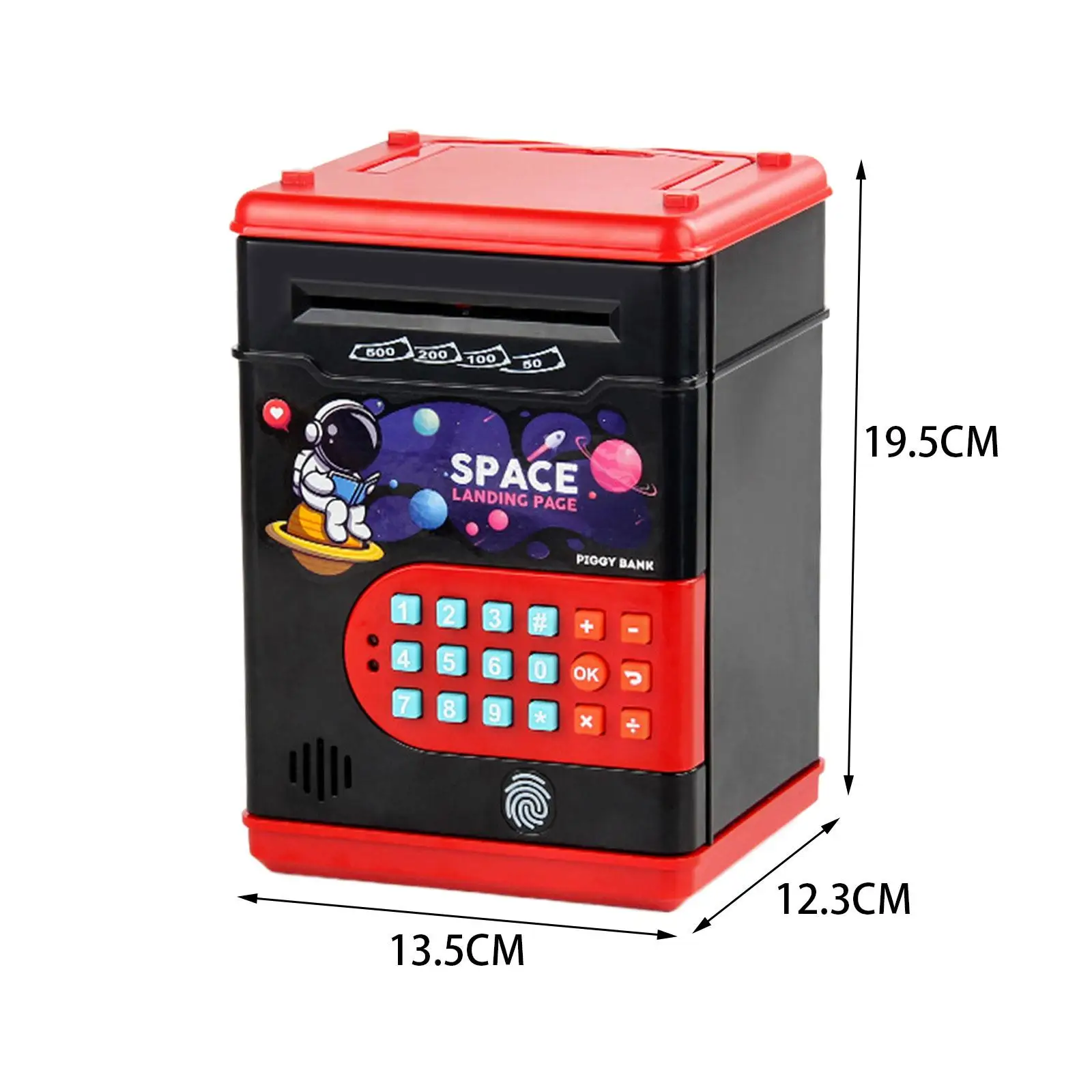 

Kids ATM Machine Password Code Lock with Fingerprint Atm Piggy Bank Atm Box for Girls Kids Boys Age 3+ Holiday Gifts