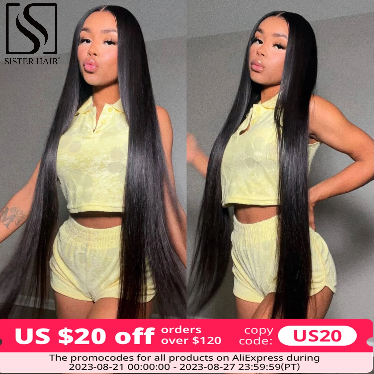 44 46 48 Inch 13x4 Straight Lace Front Human Hair Wigs Brazilian Remy Full Frontal Lace Wigs for Black Women 250 Density