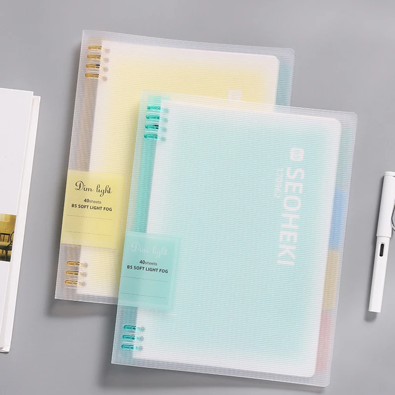 

7 Hole Light Color Loose-leaf Notebook Kawaii Transparent Sketchbook Budget Workbook Planner Agenda Notebooks My Account Book