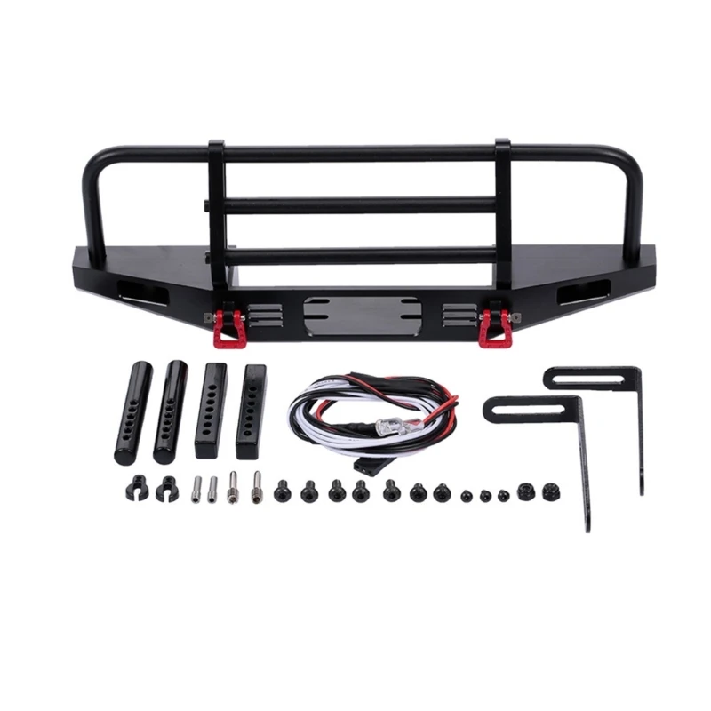 

Прочный передний бампер Y3NF светодиодный светильник кой для моделей SCX10 TRX4 масштаб 1/10 RC Crawler