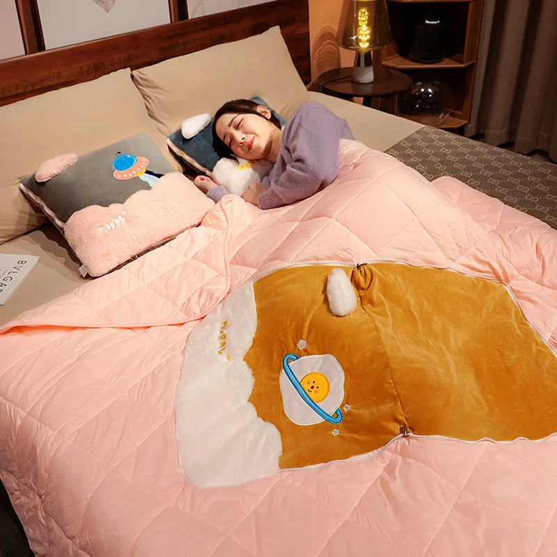 

Washed cotton air conditioner quilt Summer Ice Quilton the bed Quilt cover Duvets for 150*180 for single double bed