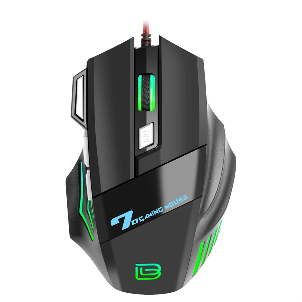 

New Wired Mouse 7D RGB Luminous Gaming Mouse 7 Buttons 3200 DPI USB Mechanical Mice for Windows 2000 XP Win 7 8 10 Dropshipping