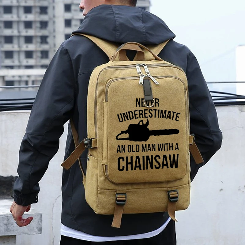 

New Anime Chainsaw Man Cartoon Canvas Backpacks For Men And Women Casual Vintage Students Travel Large Capacity Mochila Bag