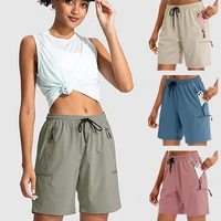 new womens hiking cargo shorts quick dry summer anti uv shorts women golf zipper multi pockets trekking fishing cycling shorts