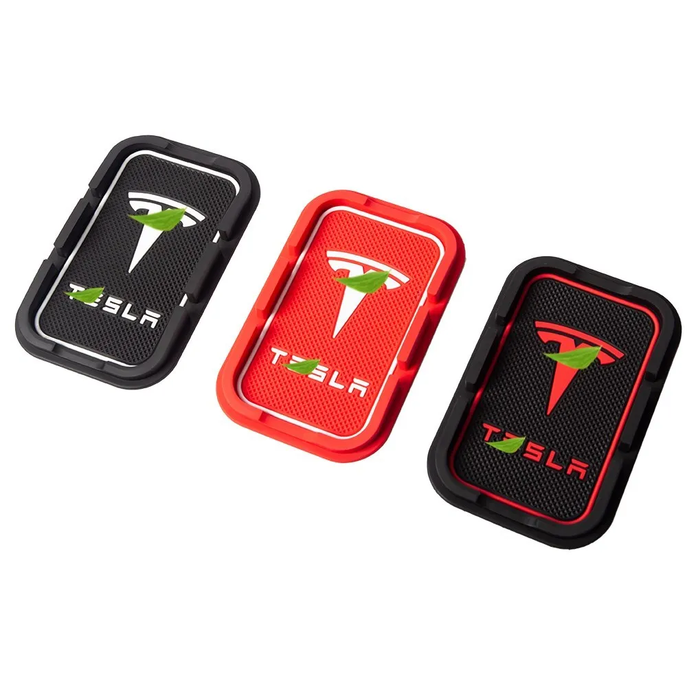 

Нескользящий коврик Tesla для приборной панели автомобиля Tesla Model Y 3, аксессуары для телефона, нескользящий коврик, аксессуары для модель3