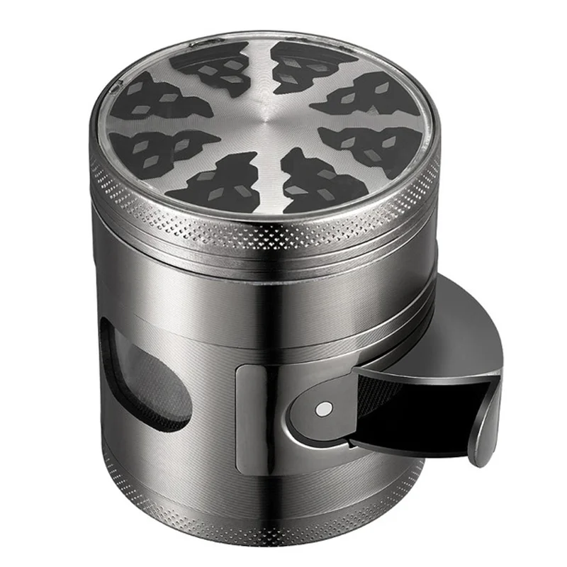 

Измельчитель для трав табака 3-Chamber 4 шт. со скребком для пыльцы Премиум цинковый сплав полый диаметр 2,3 дюйма Cocina гаджет кухня