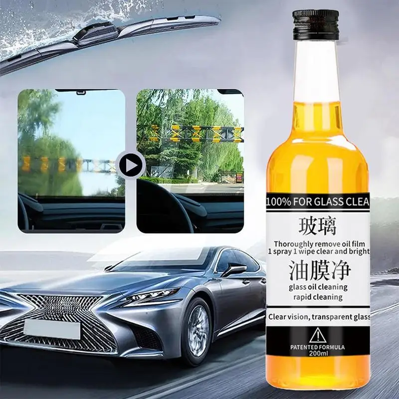 

Car Glass Oil Film Cleaner Auto Glass Oil Film Removing Paste Deep Cleaning Polishing Glass Cleaner 200ml Universal Cleaning