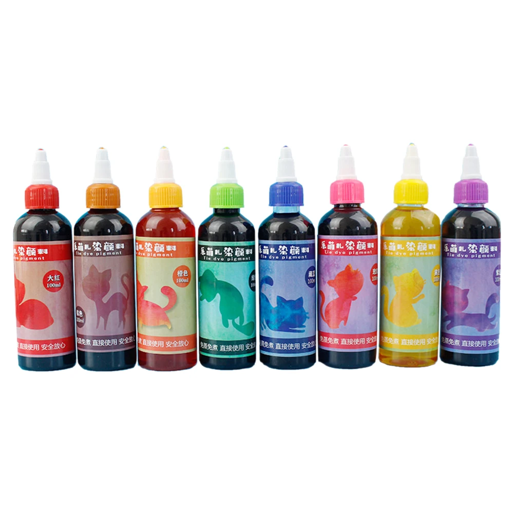 

Textile Paints Accessories DIY Clothing Fabric Tie Dye Kit Jacquard Decorating Colorful Pigment Non Toxic Craft Spiral Permanent