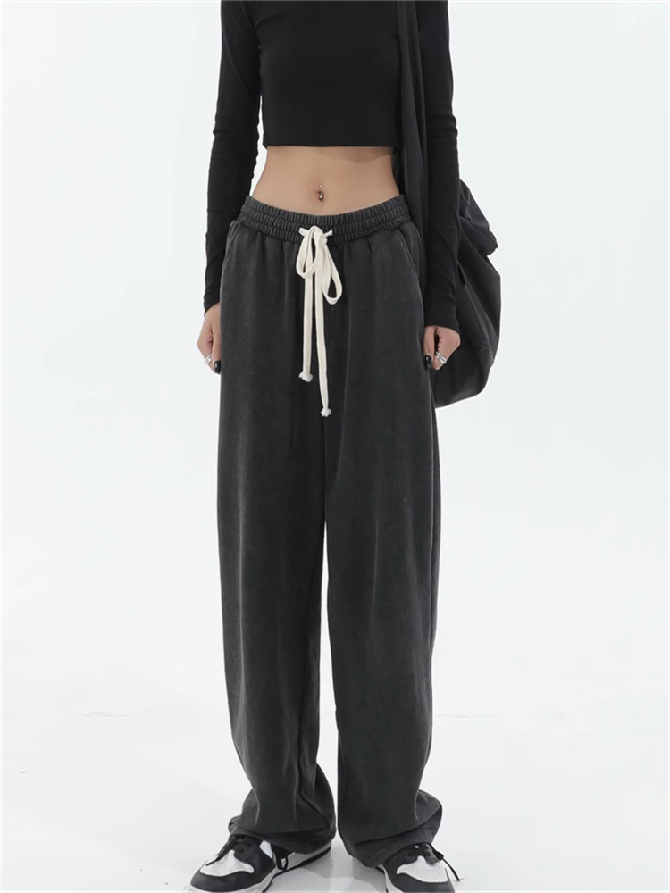 

Серые спортивные брюки для женщин, лето 2022, Весенняя уличная одежда, женские брюки с высокой талией, женские джоггеры, свободные женские спортивные брюки, брюки, спортивные брюки