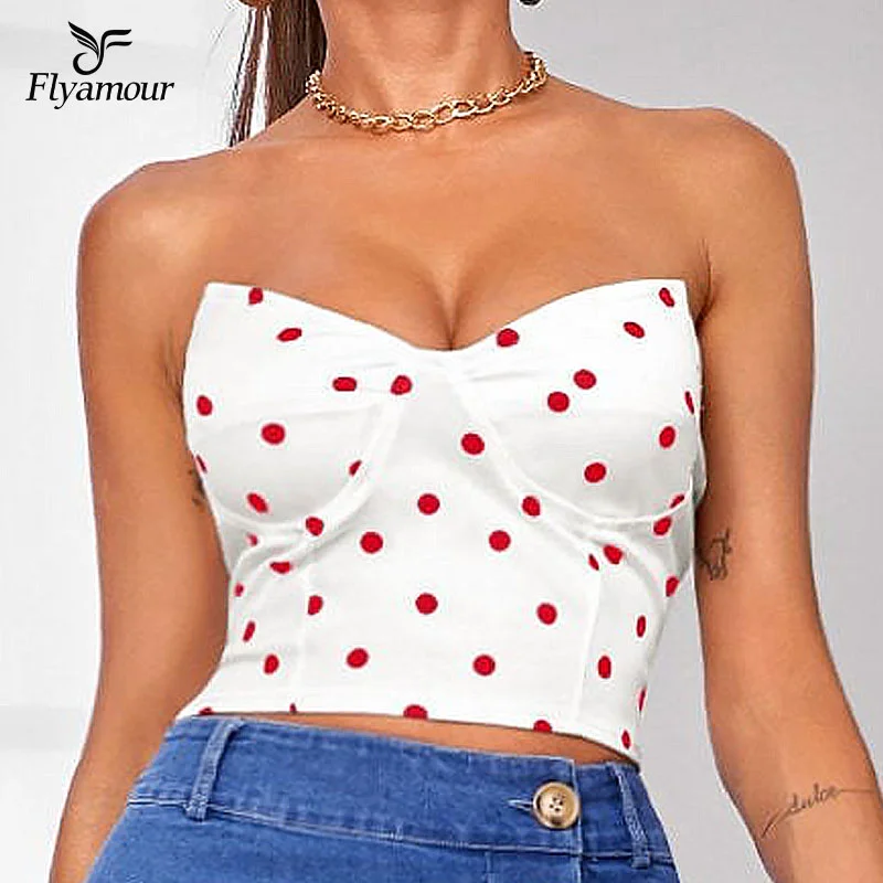 

Новинка 2022, Женский пикантный Невидимый укороченный топ без рукавов, винтажное тонкое нижнее белье в горошек, удобный бюстгальтер без косто...