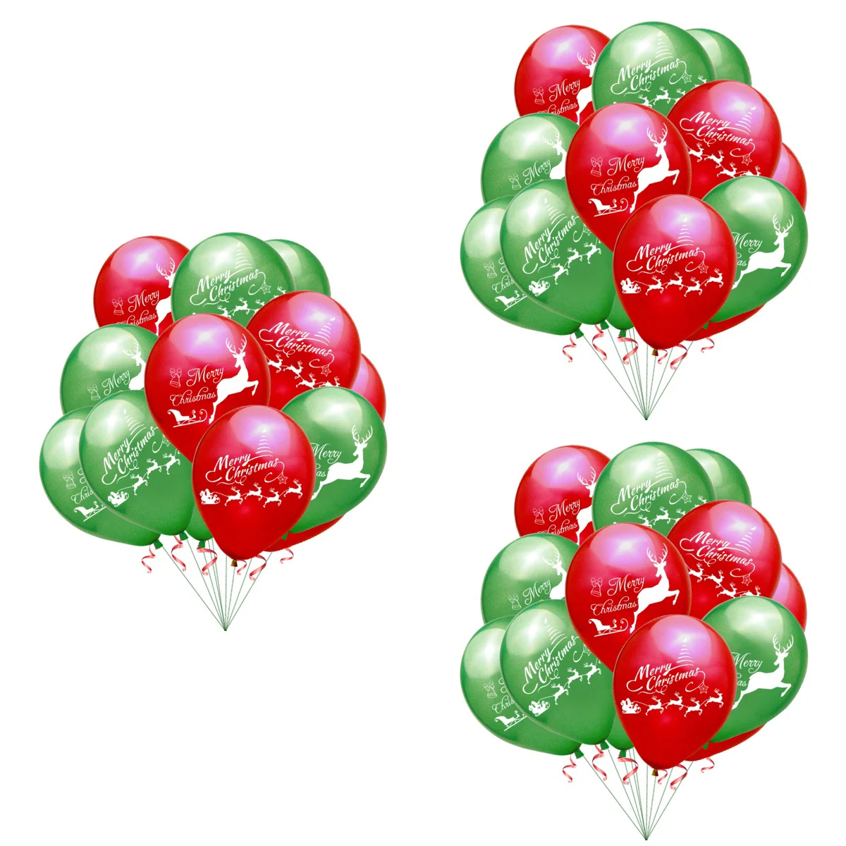 

120 Christmas Party Supplies Party Balloons Xmas Balloons Set Latex Reindeer Balloons Christmas Balloons