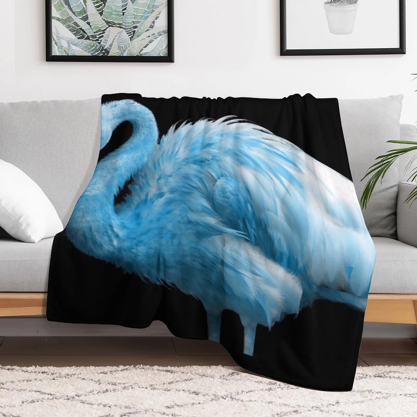 Пушистое одеяло с фламинго для малыша Fujian