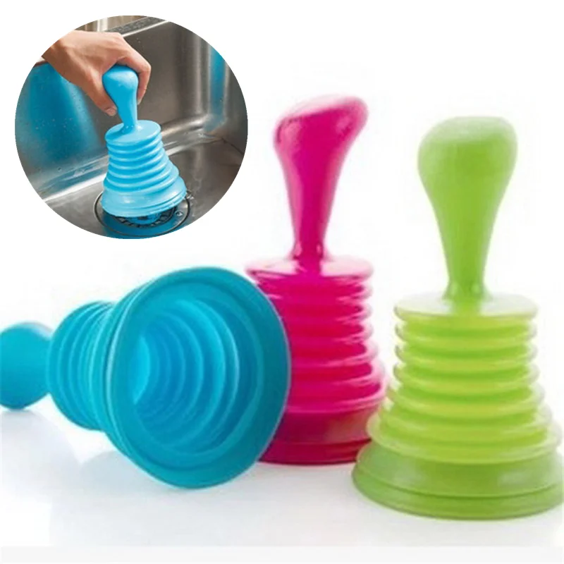 

Drain Cleaners Toilet Brush Suction Whoelsale Household Powerful Sink Drain Pipe Pipeline Dredge Suction Cup Toilet Plungers