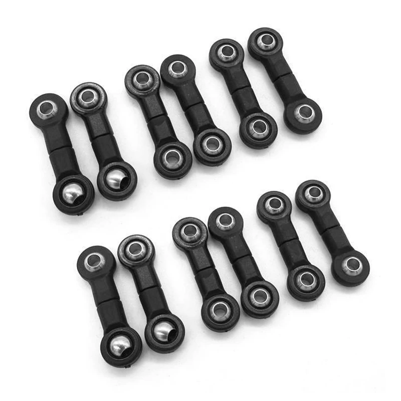 

12Pcs Connector Links Rod for Wpl B16 B36 Rc Car Rear Axle Seesaw Ball Head Rod Upgrade Parts