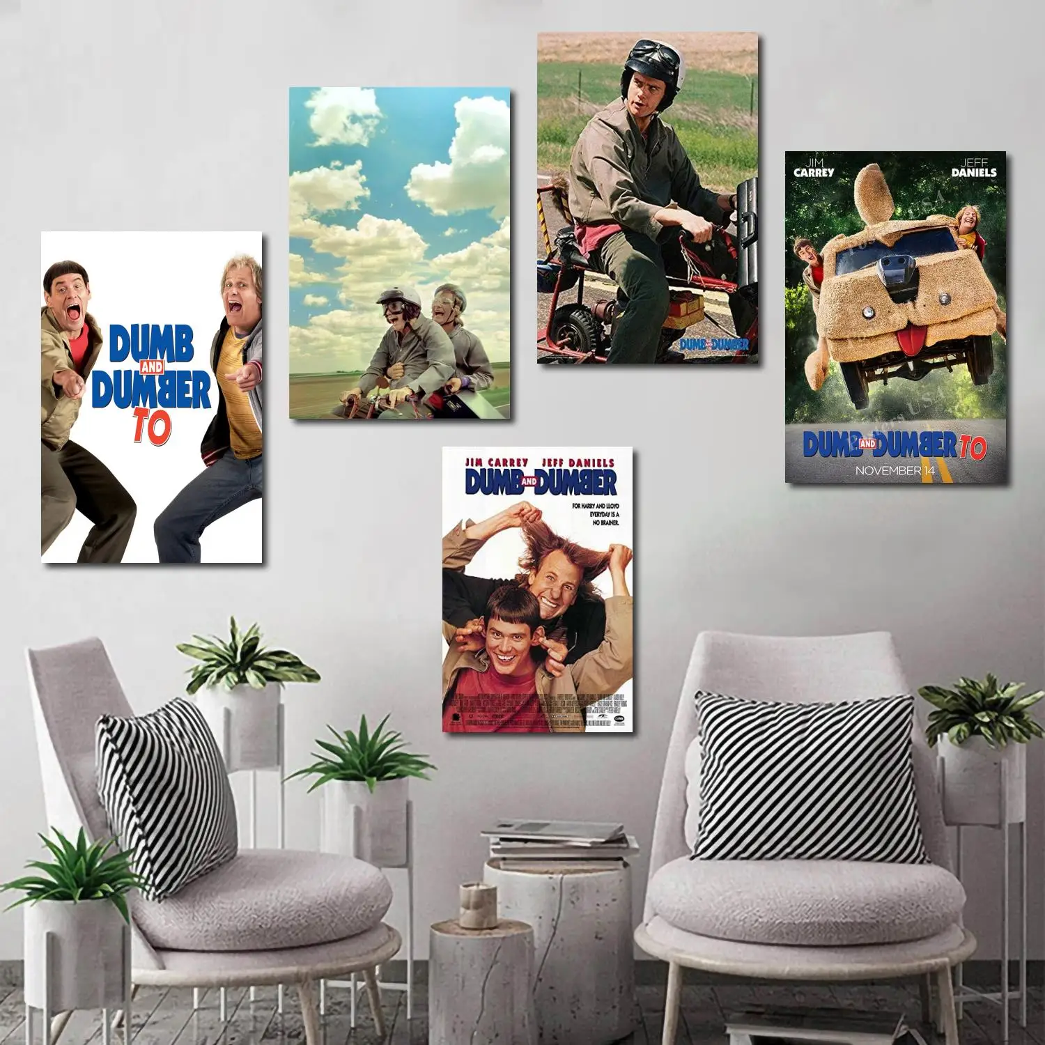 

dumb n dumber poster Decorative Painting 24x36 Canvas Poster Wall Art Living Room Posters Bedroom Painting