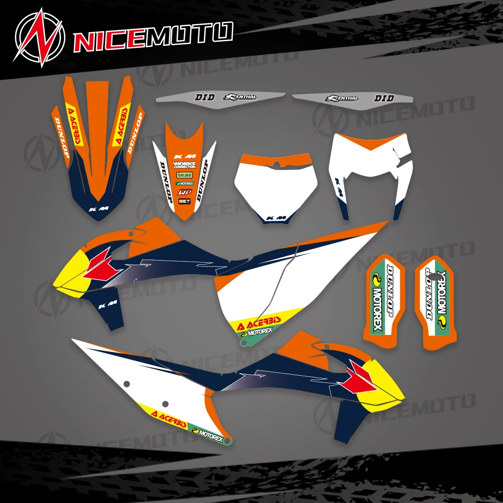 NICEMOTO Custom Team Graphics Decals Stickers Kit For KTM 2019 2020 2021 SX SXF , 2020 2021 2022 EXC XC-W EXC-F