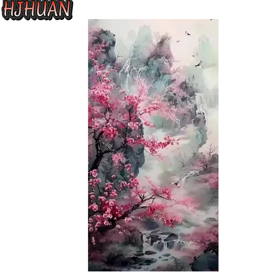 Квадратная алмазная живопись Цветок Азалия Вышивка крестиком DIY Алмазная