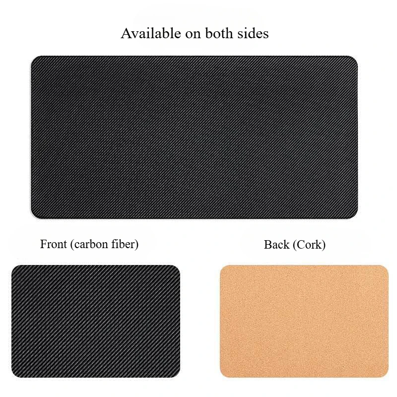 Двусторонний настольный коврик из углеродного волокна и пробки